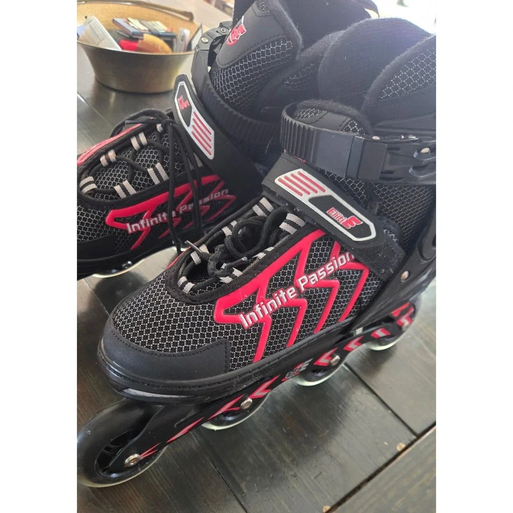 Adjustable Inline Skates Adult XL 9-11.5 Eliti Infinite‎ Passion